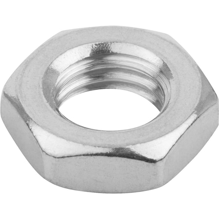 Hex Nut, M20-1.50, Stainless Steel, Not Graded, Bright Zinc Plated, 10 Mm Ht